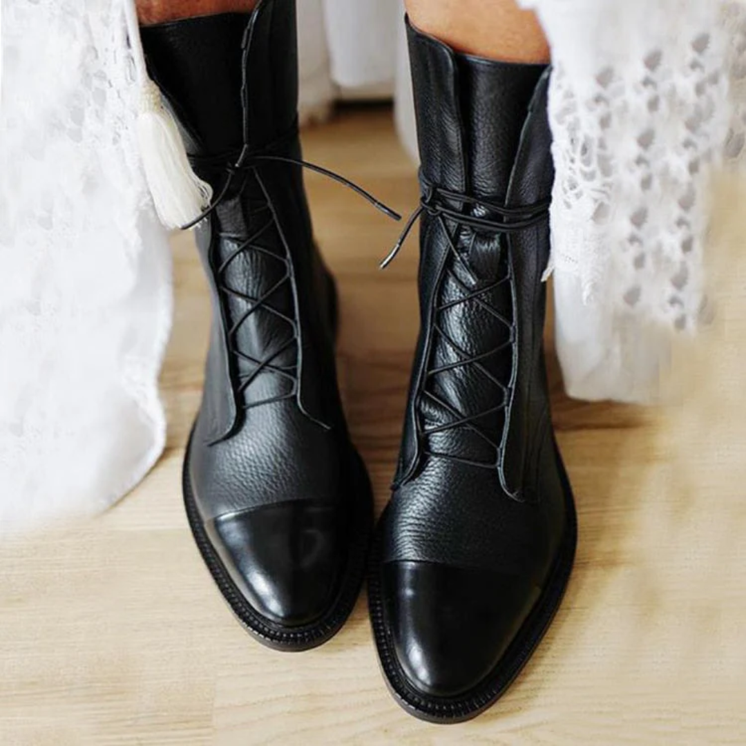 Isabella™ - Elegant PU Leather Heeled Boots