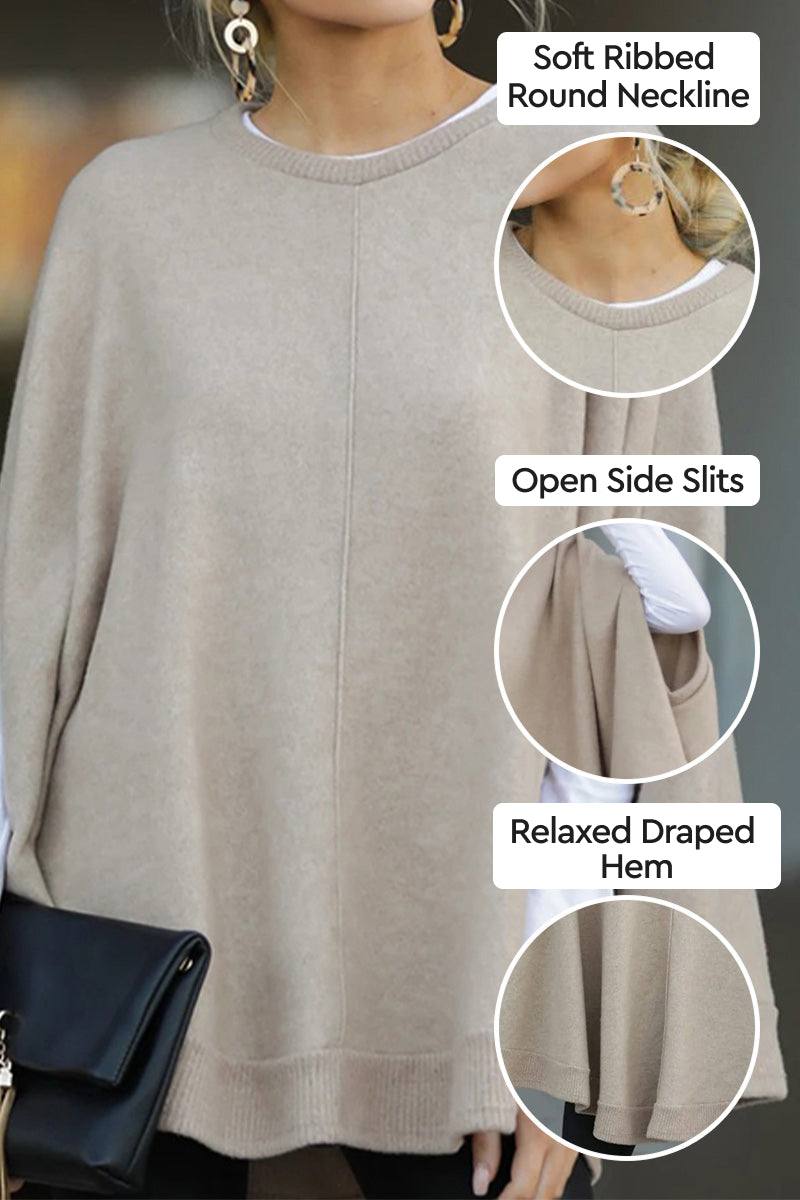 Elegant Poncho Pullover