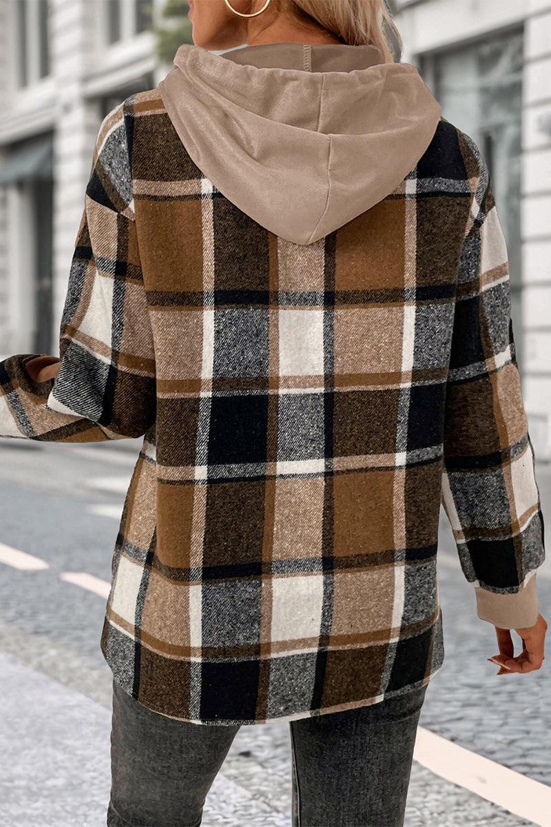 Countryside Layered Plaid Hoodie