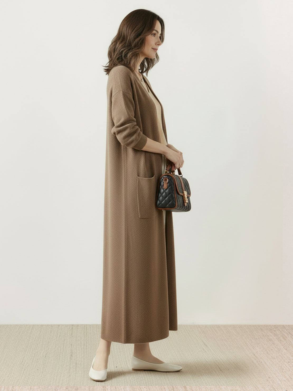 100% Australian Merino Wool Long Cardigan