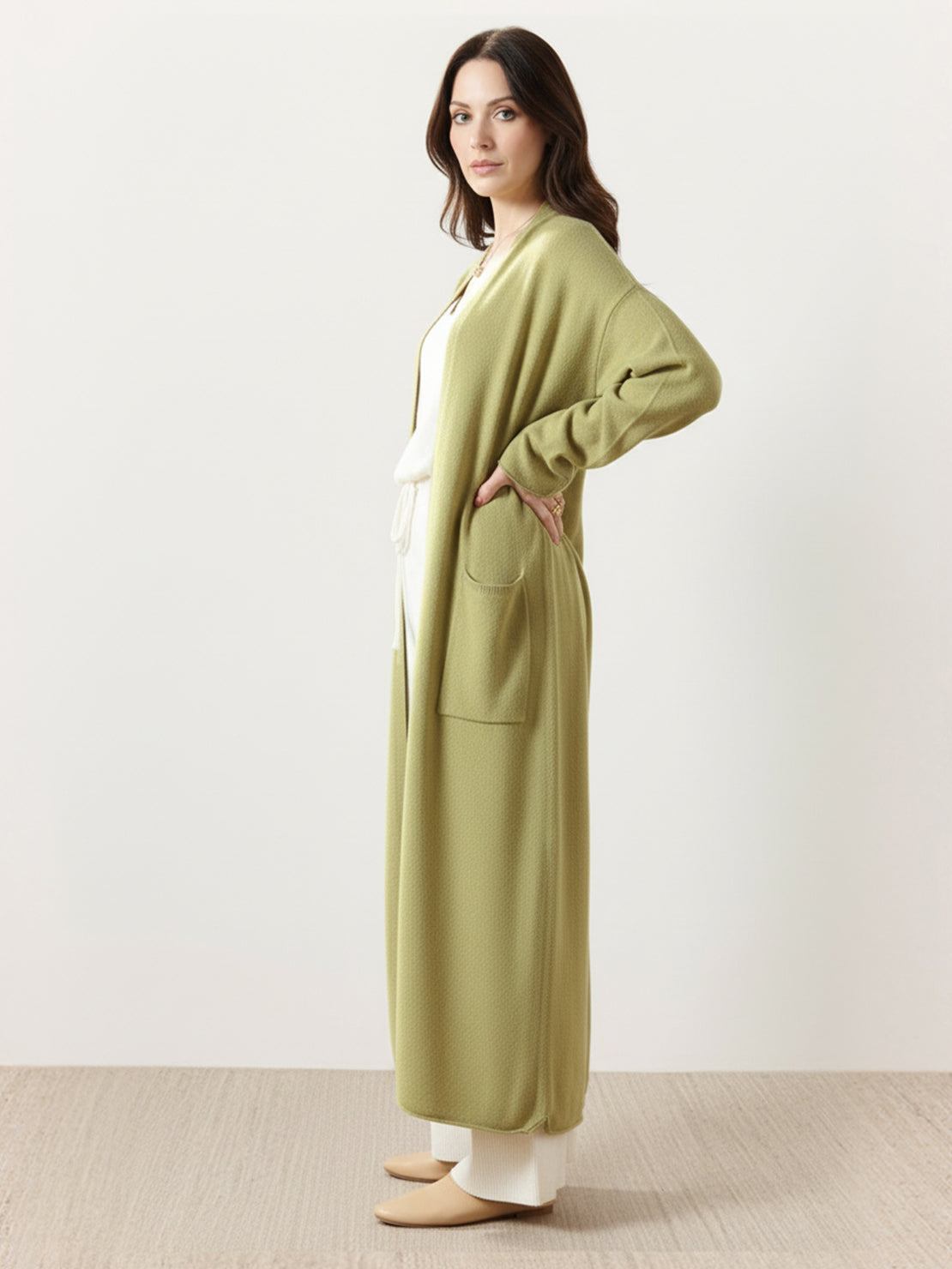 100% Australian Merino Wool Long Cardigan