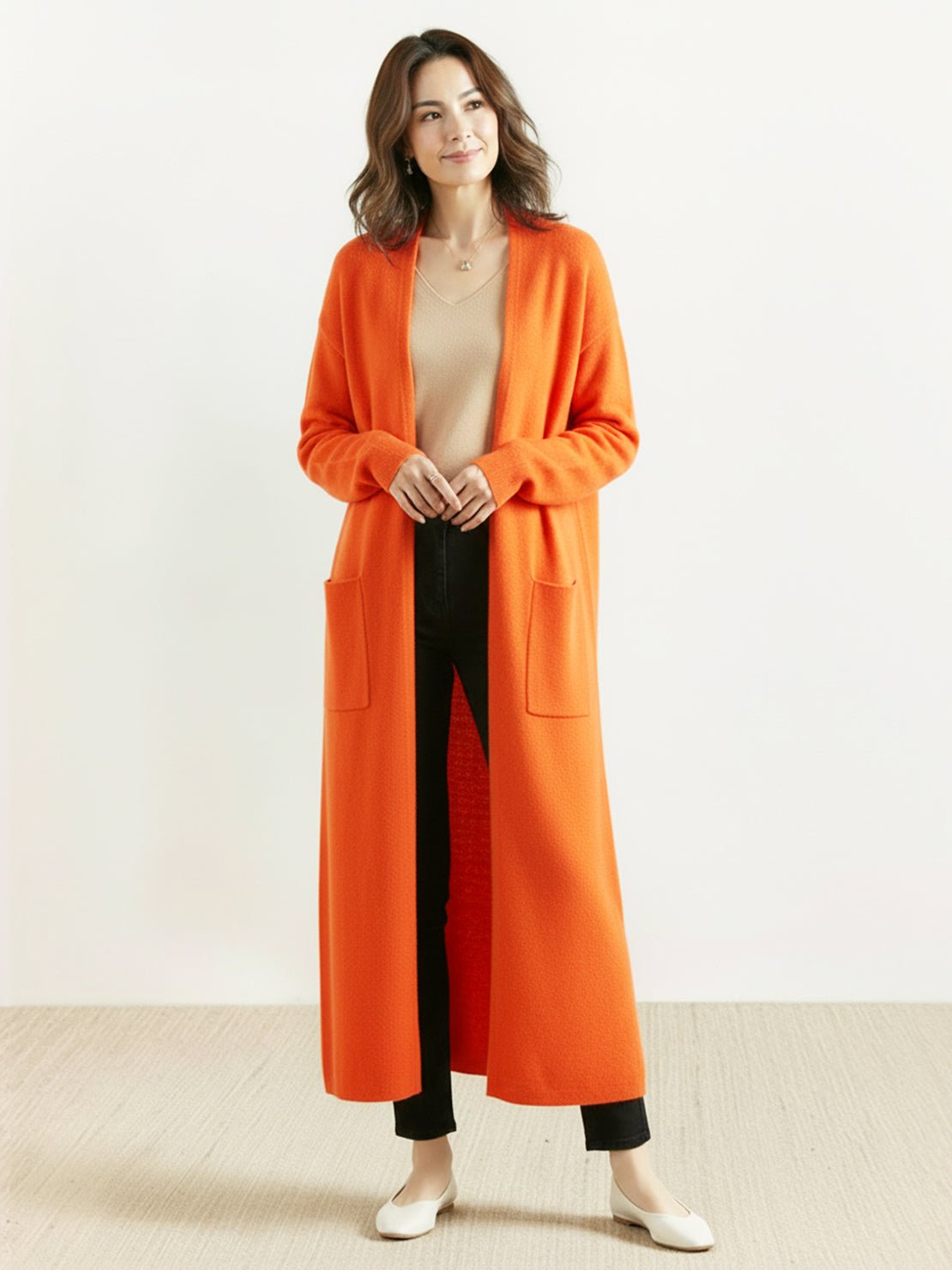 100% Australian Merino Wool Long Cardigan