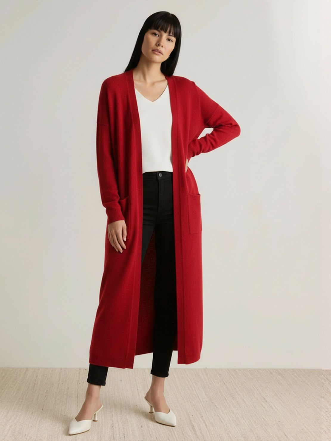 100% Australian Merino Wool Long Cardigan