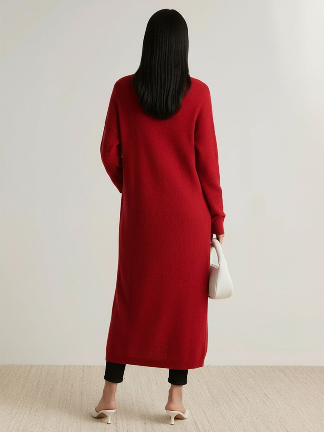 100% Australian Merino Wool Long Cardigan
