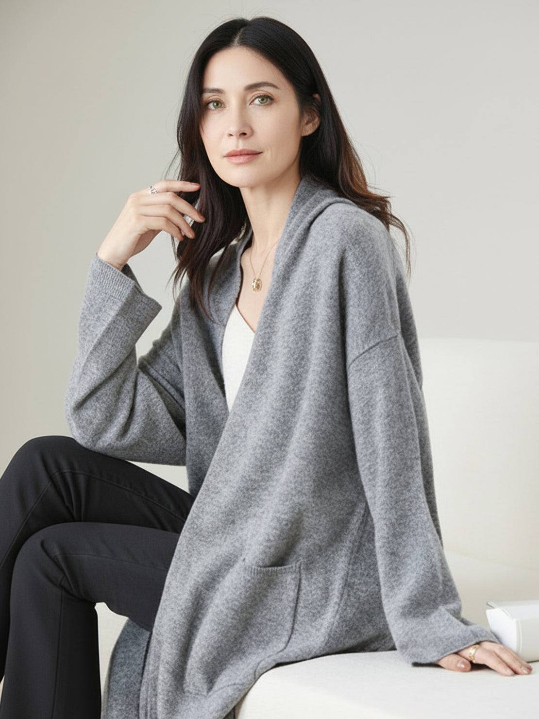 100% Australian Merino Wool Long Cardigan