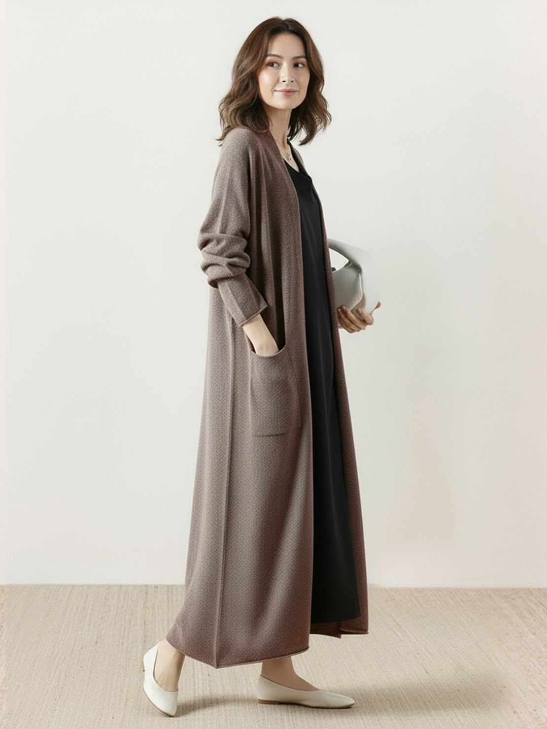 100% Australian Merino Wool Long Cardigan