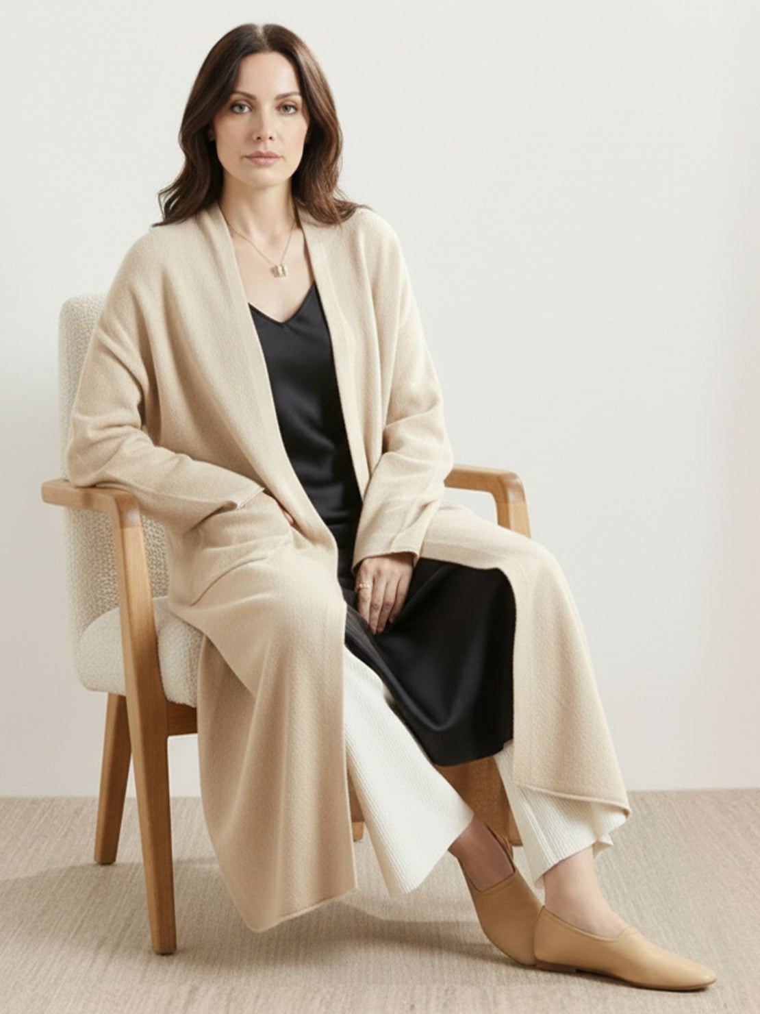 100% Australian Merino Wool Long Cardigan