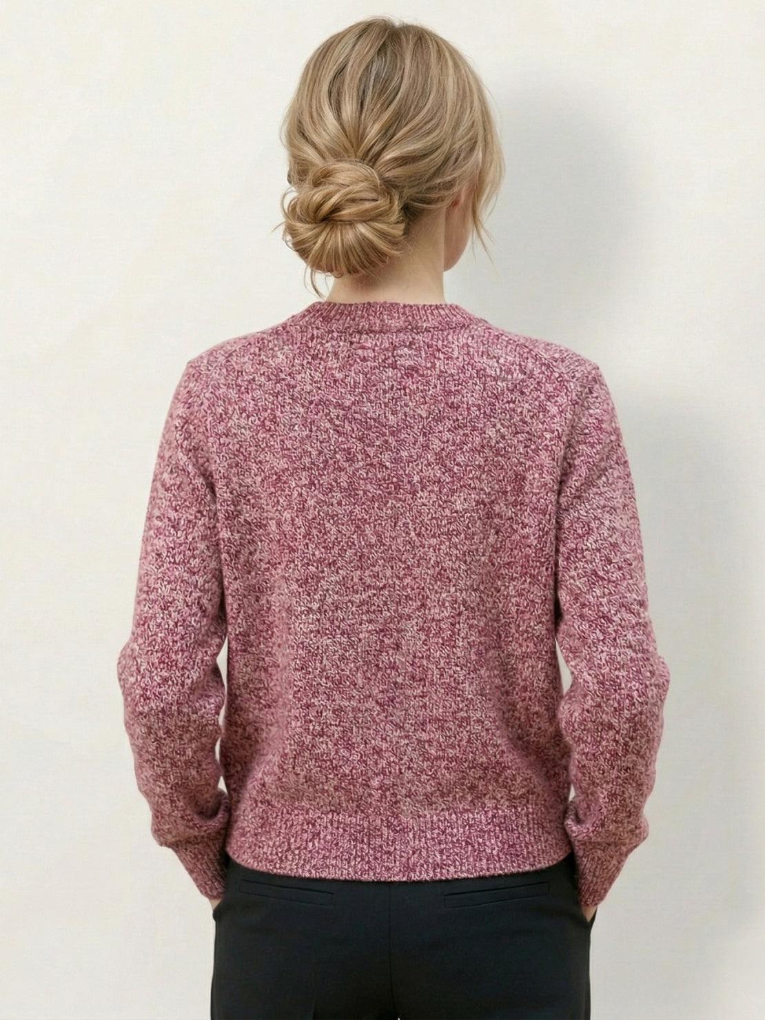 Marled Knit Merino Wool Cardigan