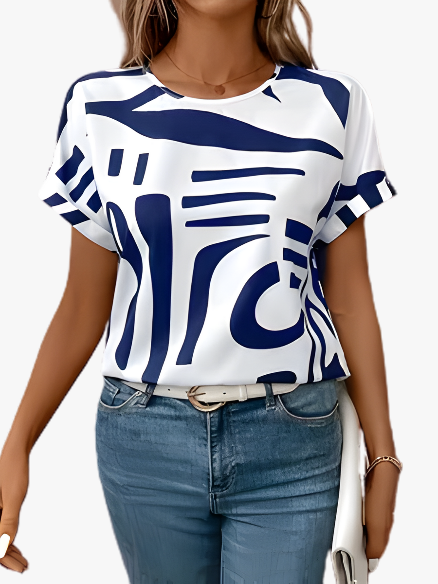 MOREAU LYON | ABSTRACT PRINTED T-SHIRT FOR WOMEN