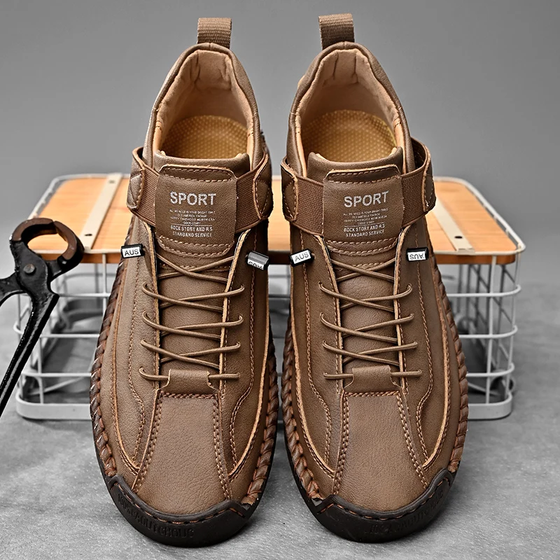 Wyatt - Hand-Stitched Leather Sneakers
