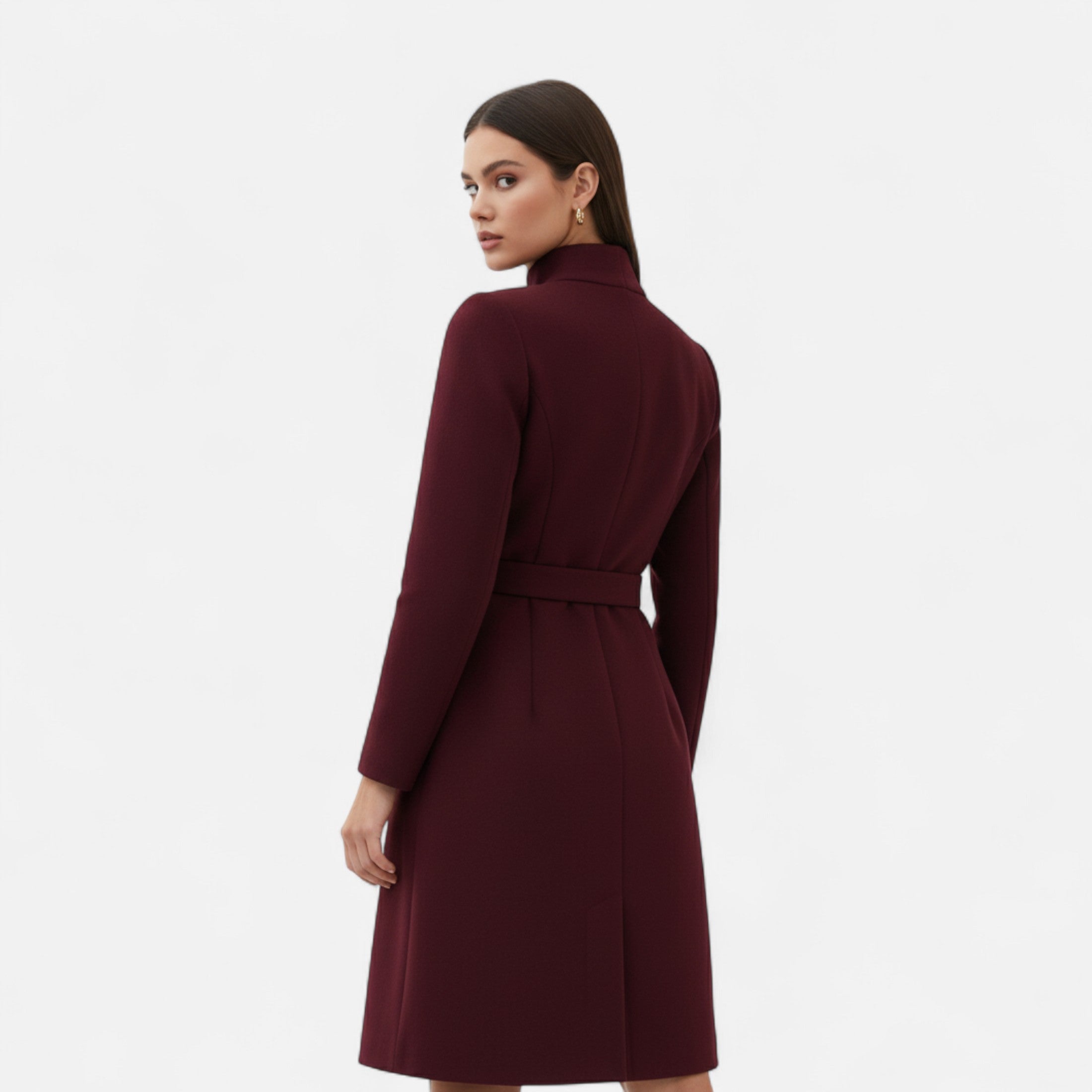 Eliaro Moda | Women's Winter Dress High Neck Asymmetrical