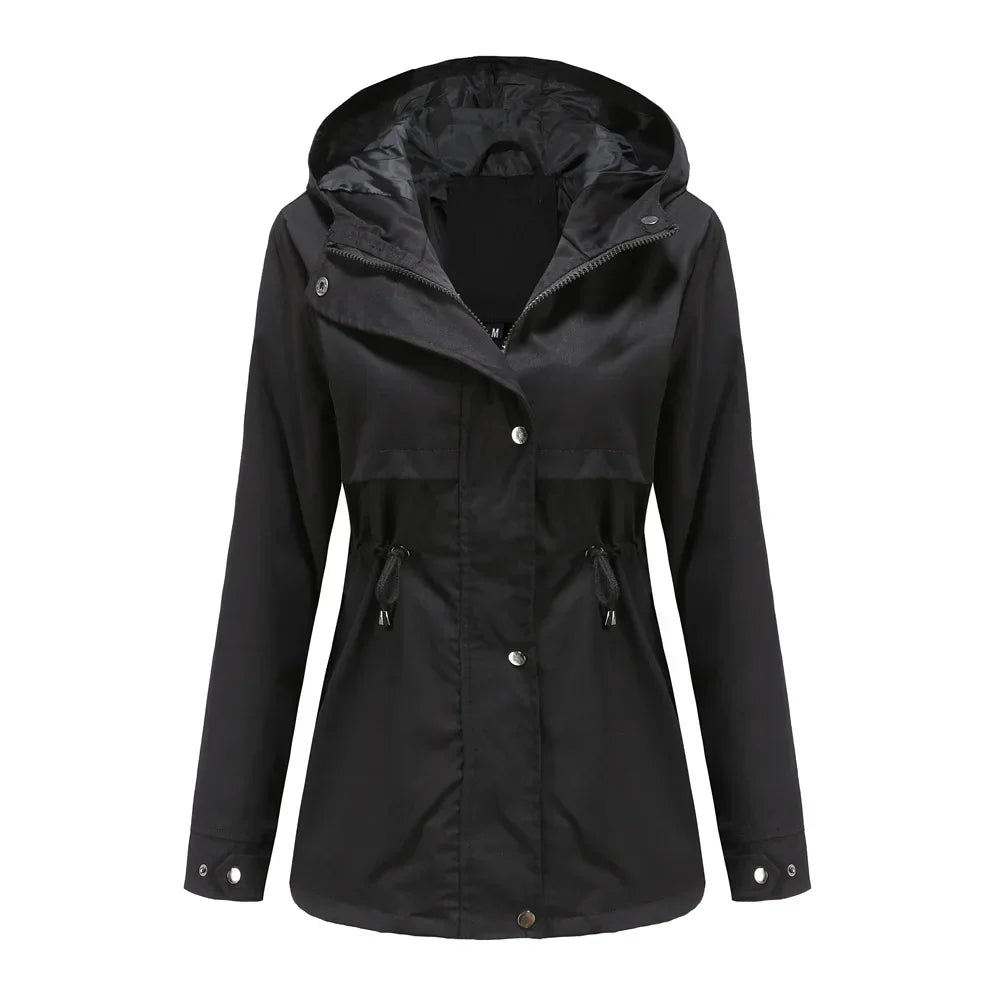 Lydia | Hooded Windbreaker Waterproof Coat
