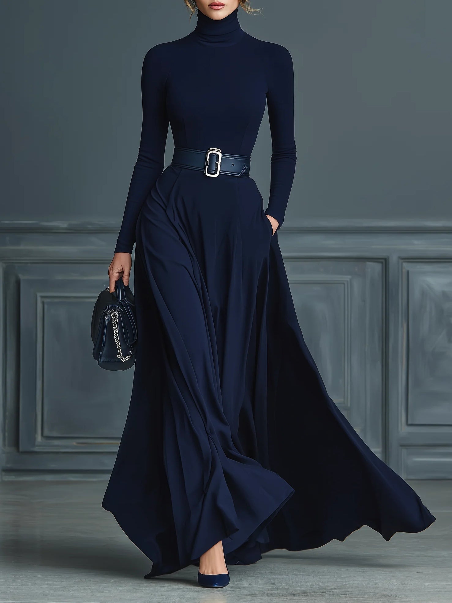 Whitney | Knitted High-neck Dress