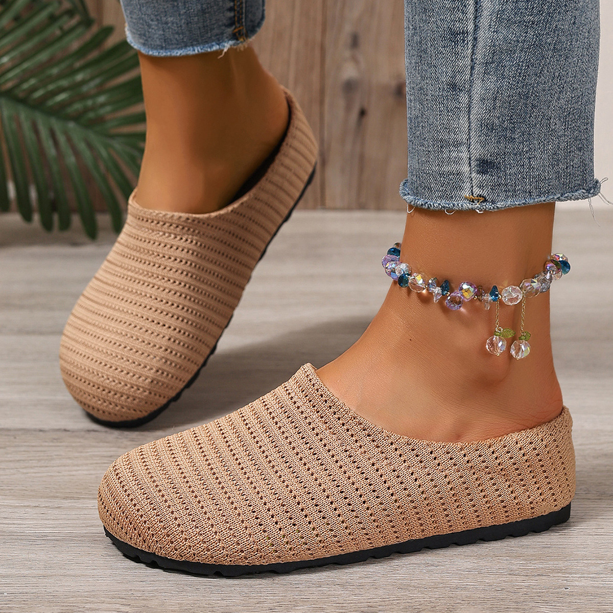 Mallory – Hollow Knit Walking Mules