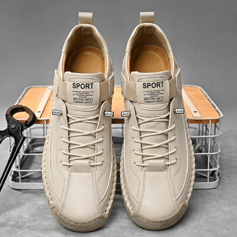Wyatt - Hand-Stitched Leather Sneakers