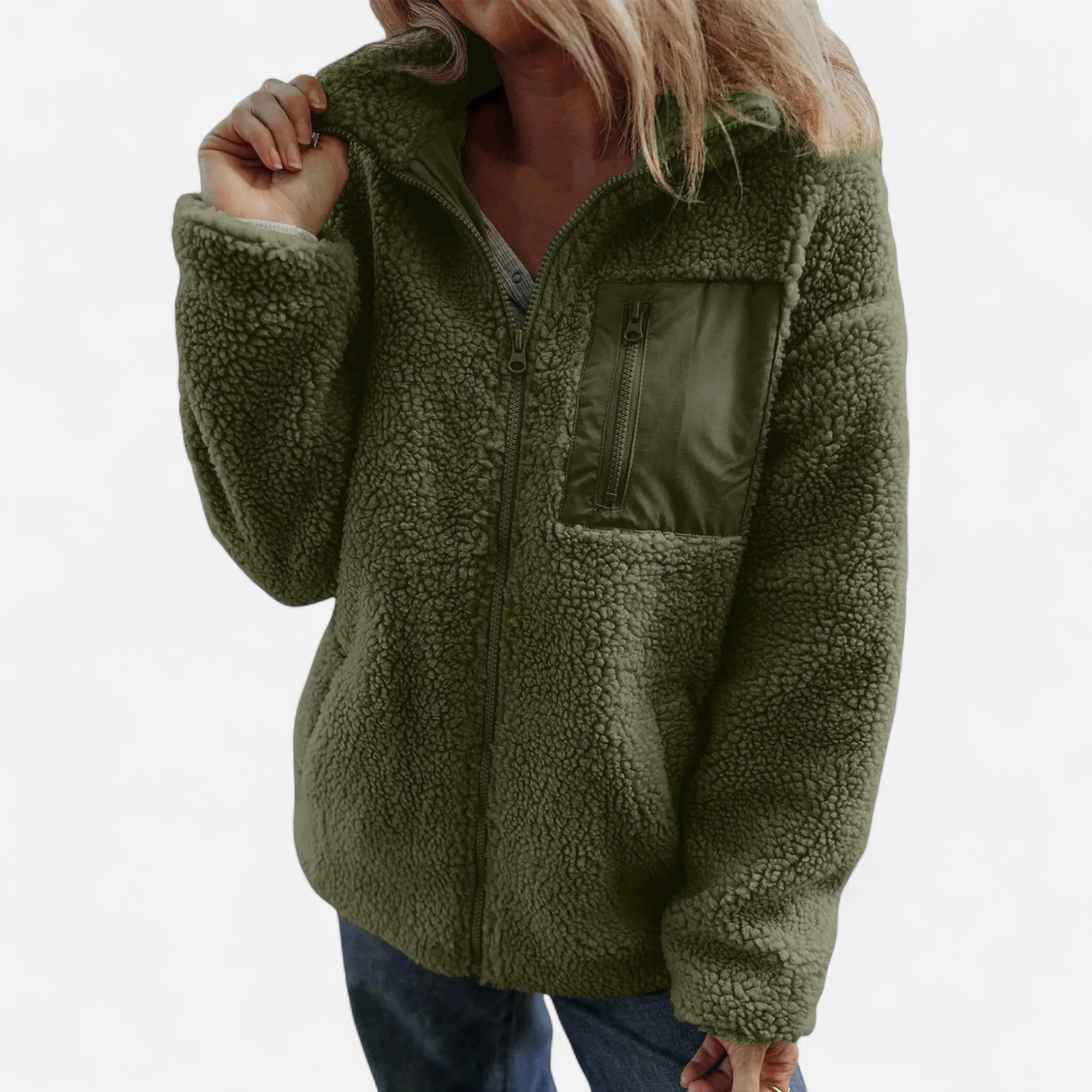 Roselains | Women’s Heritage Fleece Teddy Coat Dresson