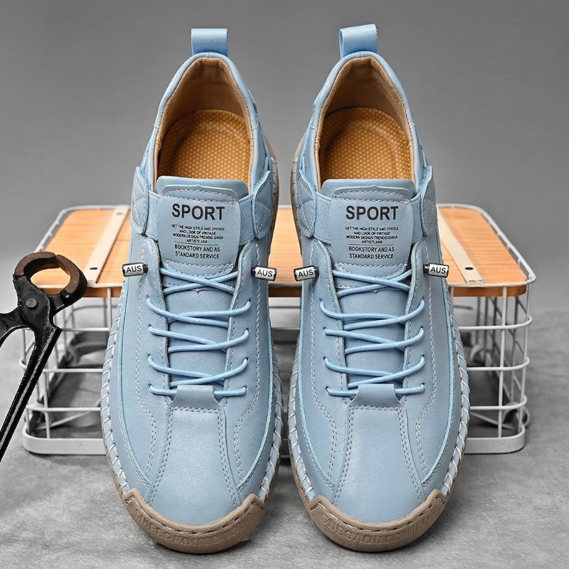 Wyatt - Hand-Stitched Leather Sneakers
