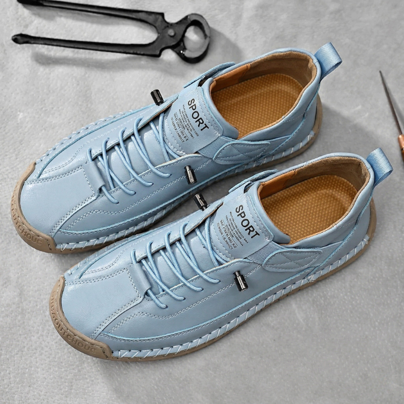 Wyatt - Hand-Stitched Leather Sneakers