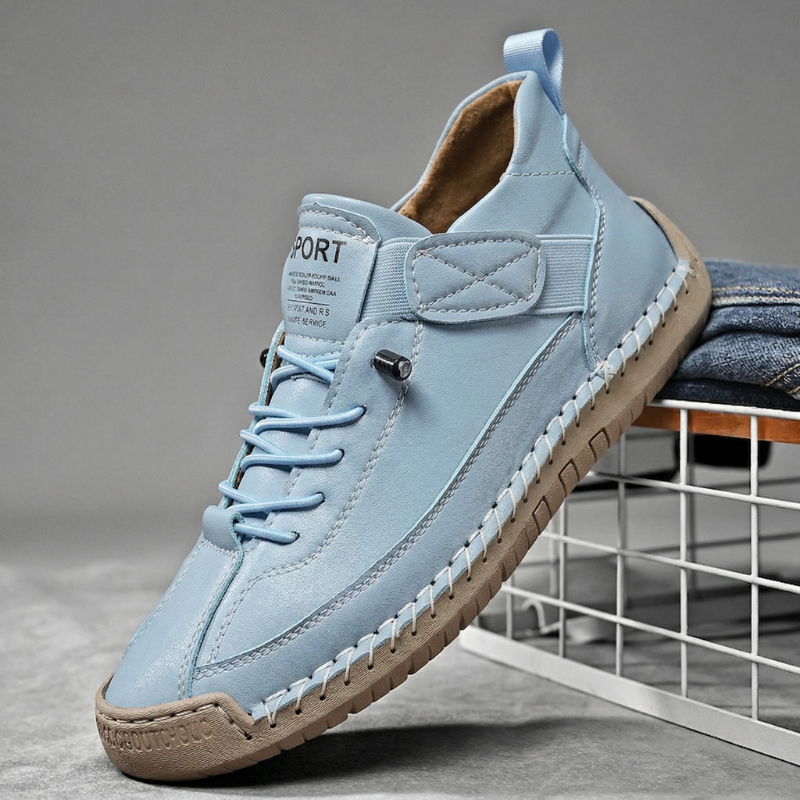 Wyatt - Hand-Stitched Leather Sneakers