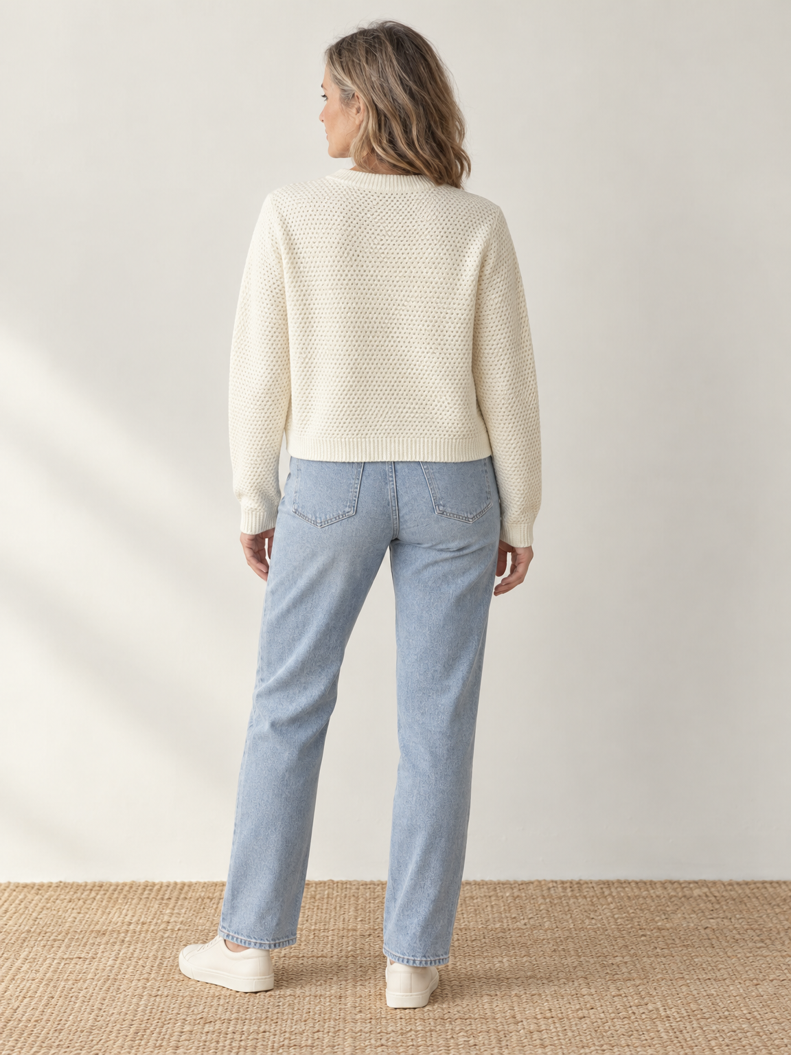 Gold Button Cropped Knit Cardigan