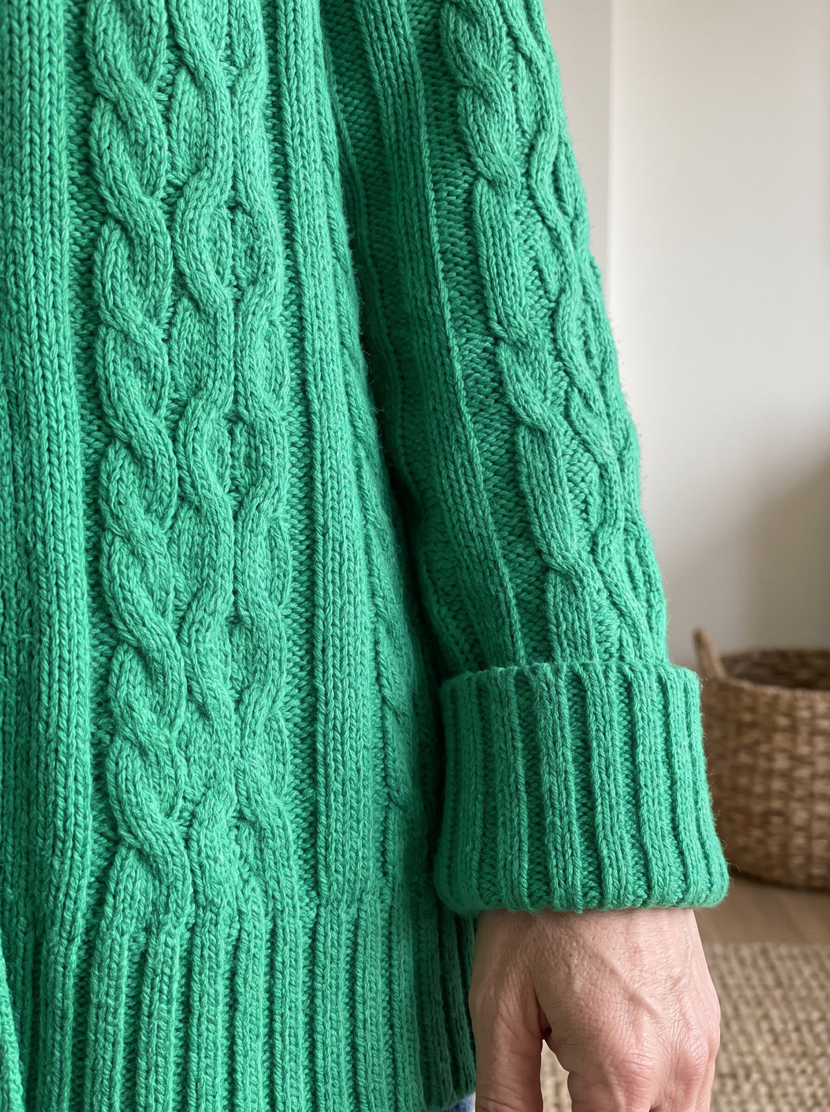 Lantern Sleeve Longline Knit Cardigan
