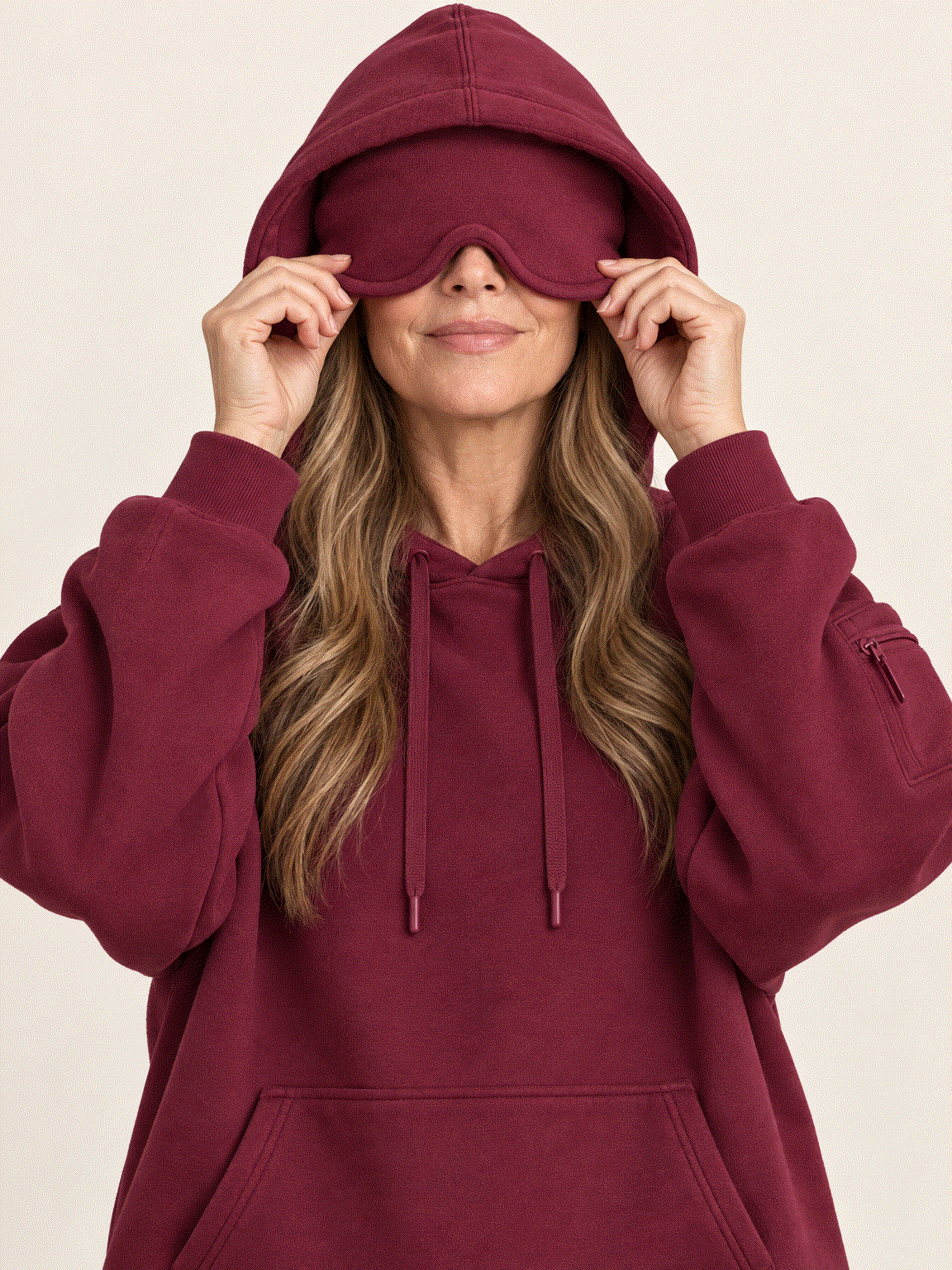 Lounge Travel Hoodie with Built-In Eye Mask