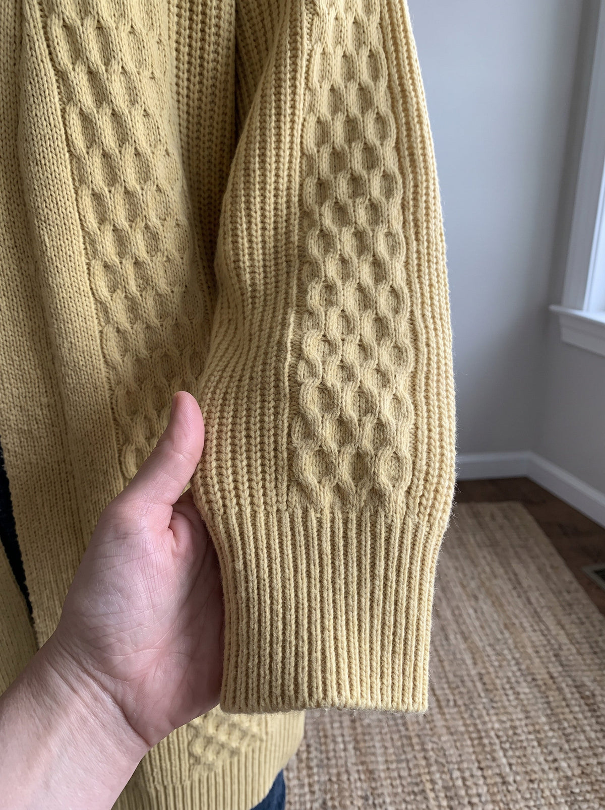 Lantern Sleeve Longline Knit Cardigan