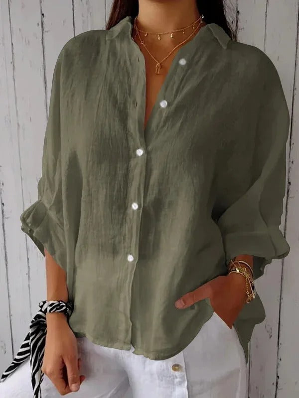 Daniela | Casual Cotton and Linen Shirt