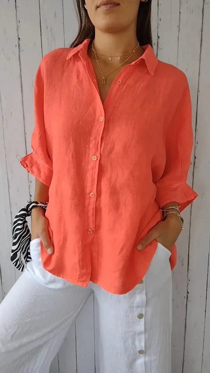 Daniela | Casual Cotton and Linen Shirt