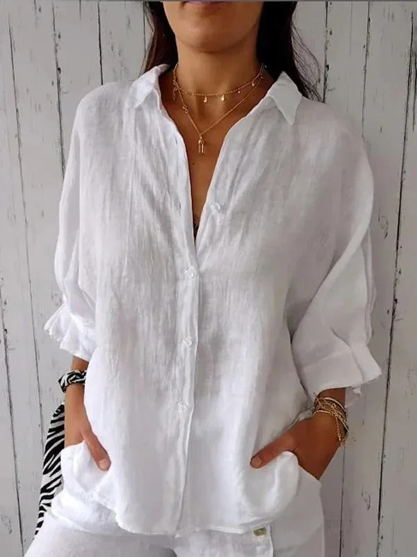 Daniela | Casual Cotton and Linen Shirt