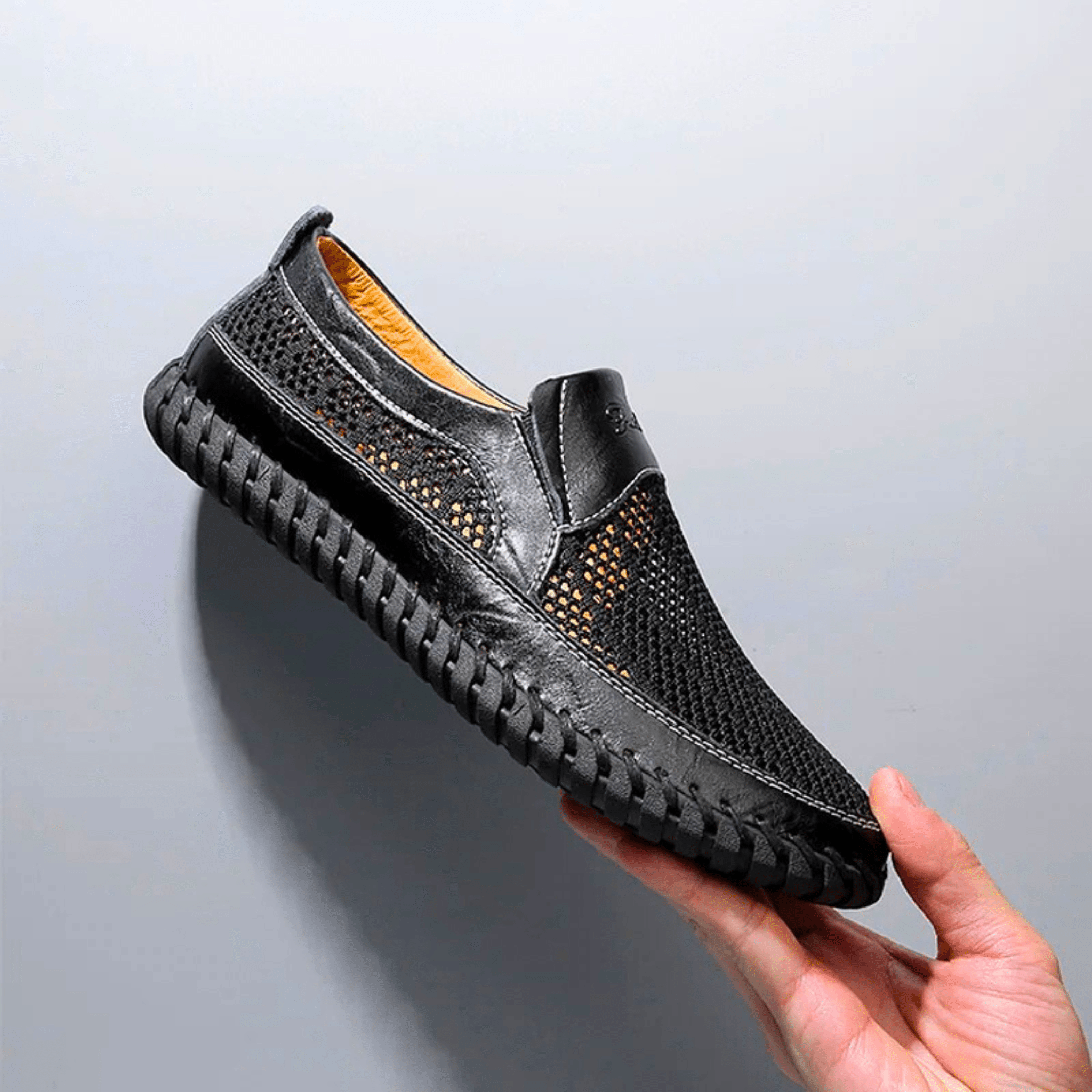 Zanjo - Breathable Leather Slip-On Casual Shoes