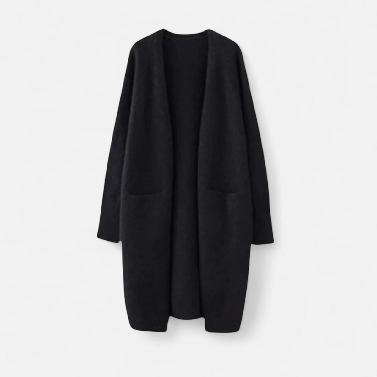 Women's Open-Front Cardigan – Effortless Long Silhouette for Everyday