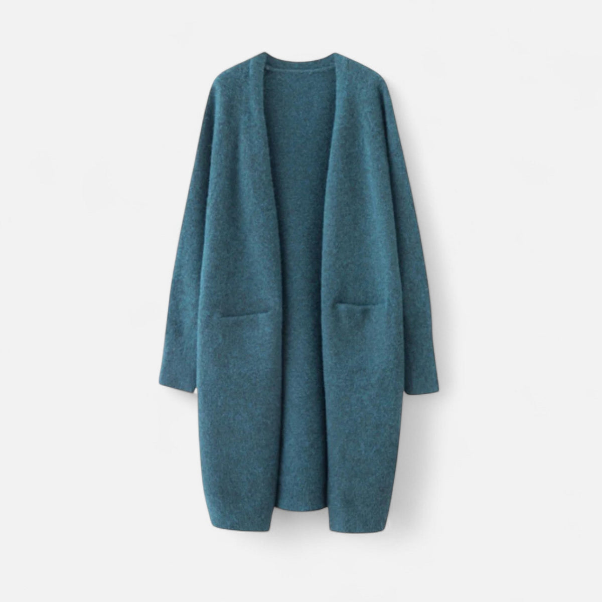 Women's Open-Front Cardigan – Effortless Long Silhouette for Everyday