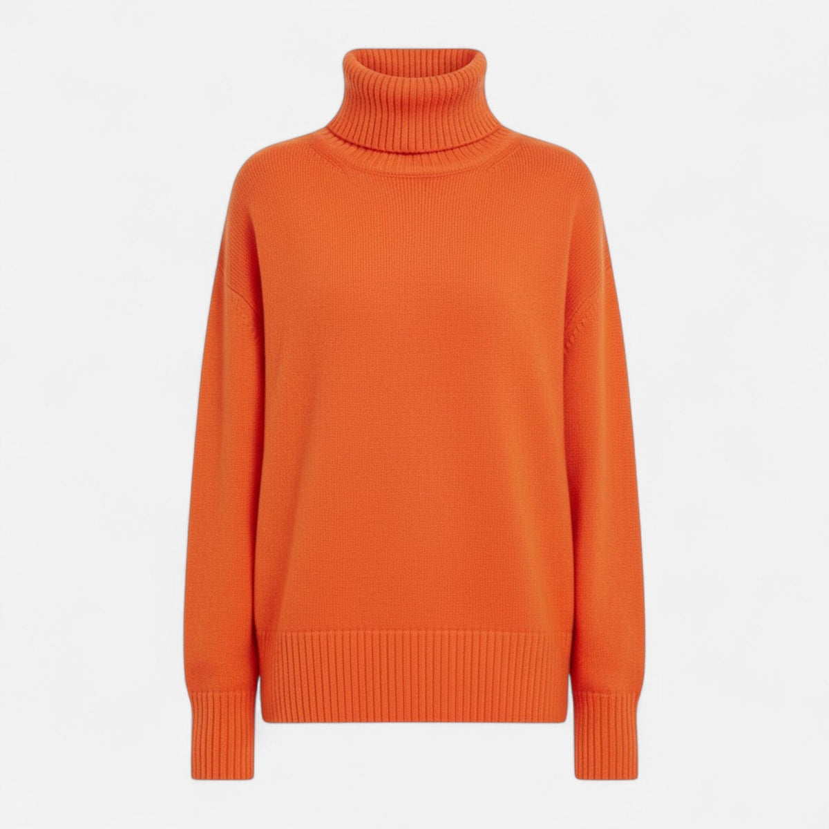 Women's Oversized Thick Knit Turtleneck Sweater for Winter Warmth