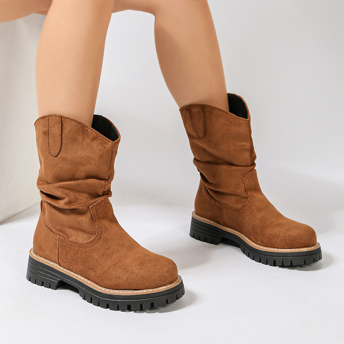 Sloane – Suede Platform Martin Boots