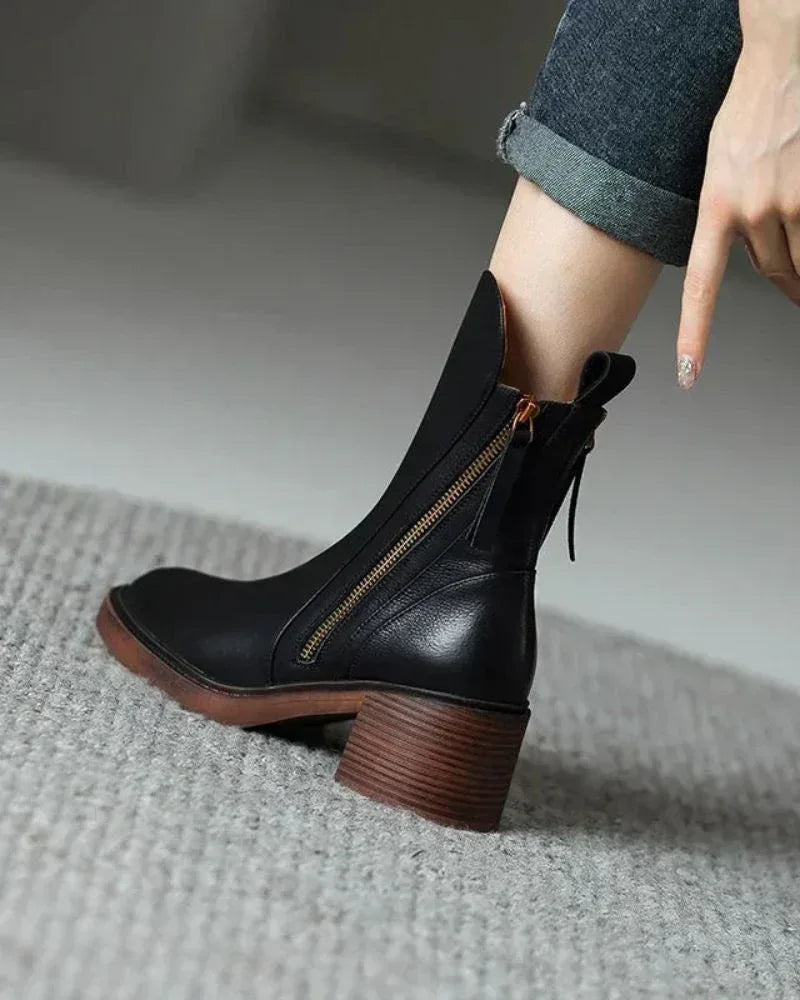 Myriam™ Premium Leather Ankle Boots