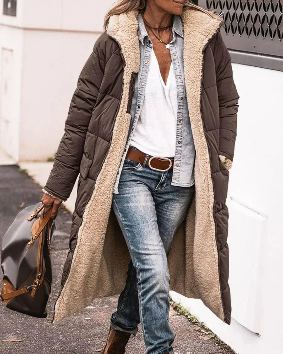 Marielle – Reversible Long Winter Jacket