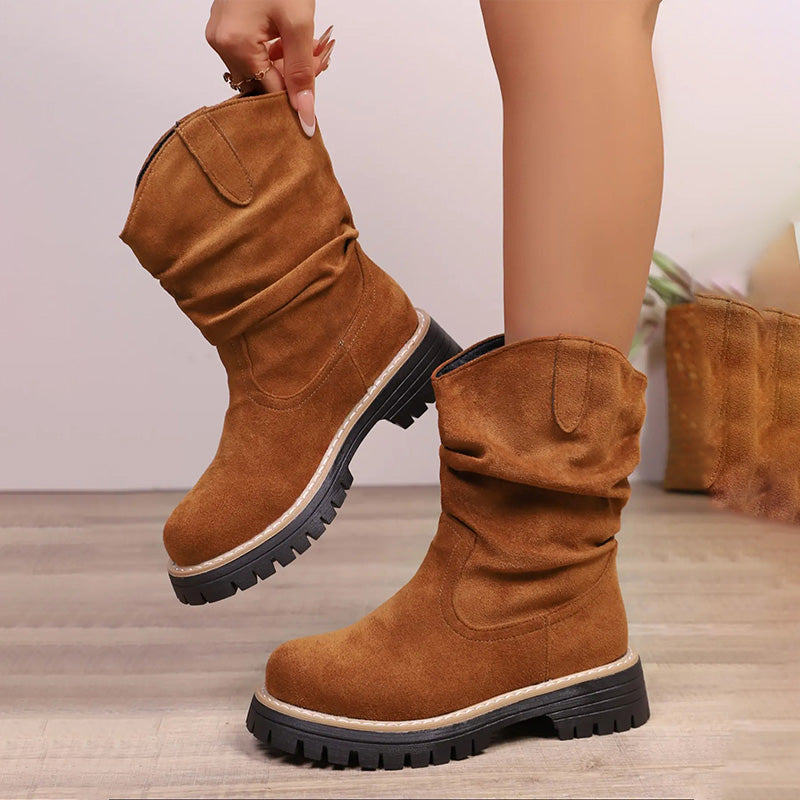 Sloane – Suede Platform Martin Boots