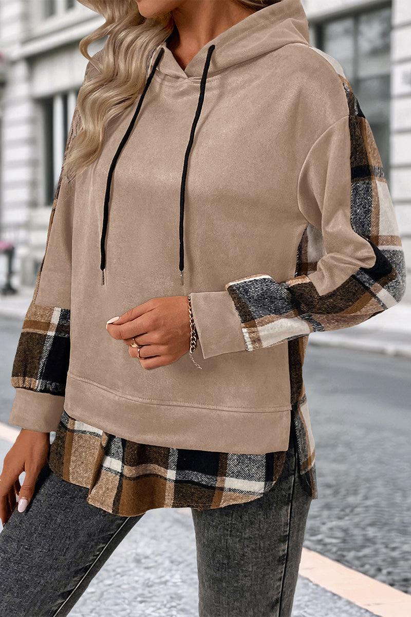 Countryside Layered Plaid Hoodie