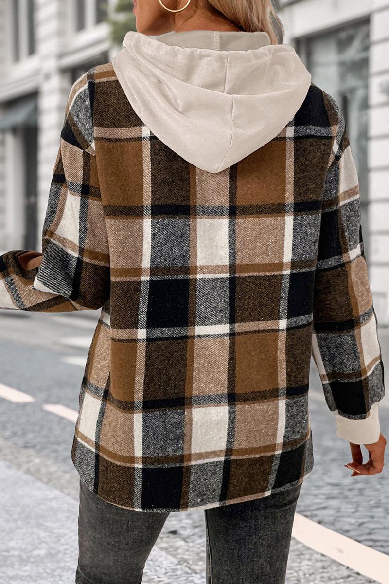 Countryside Layered Plaid Hoodie