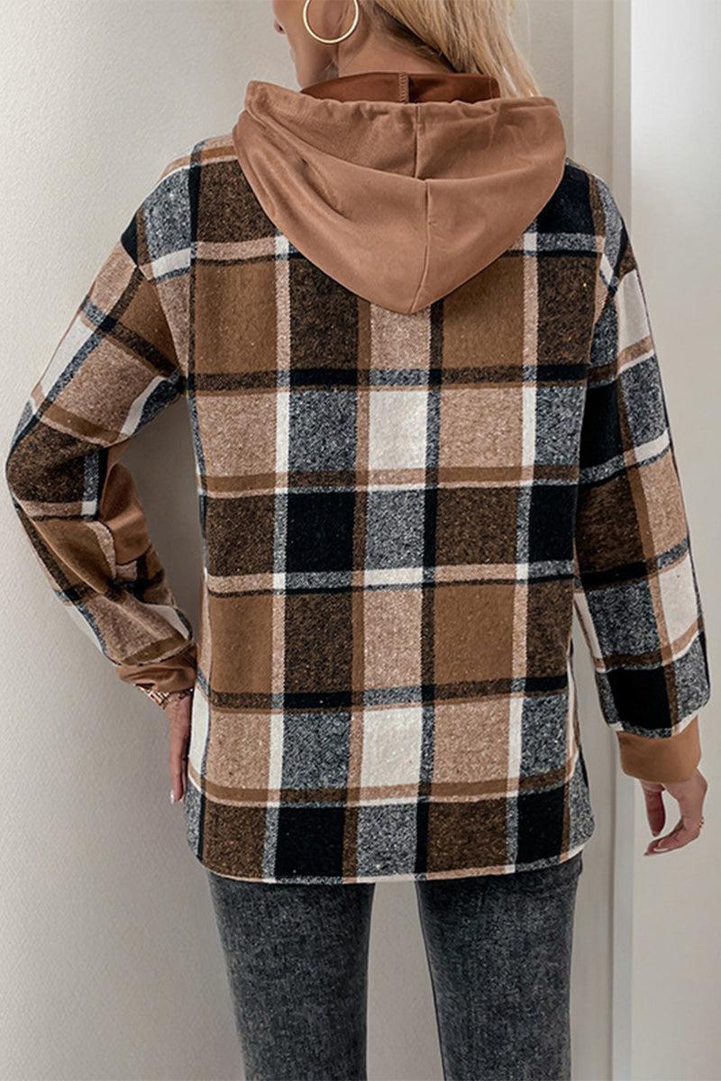 Countryside Layered Plaid Hoodie