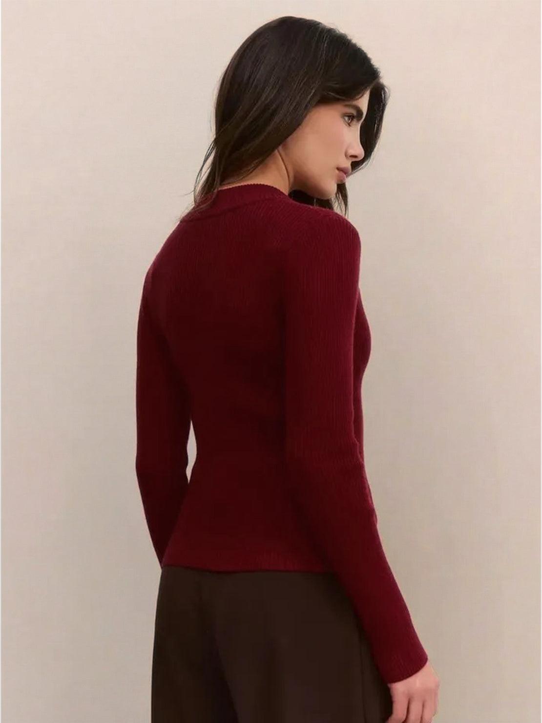 Zip-Up Knit Cardigan Jacket