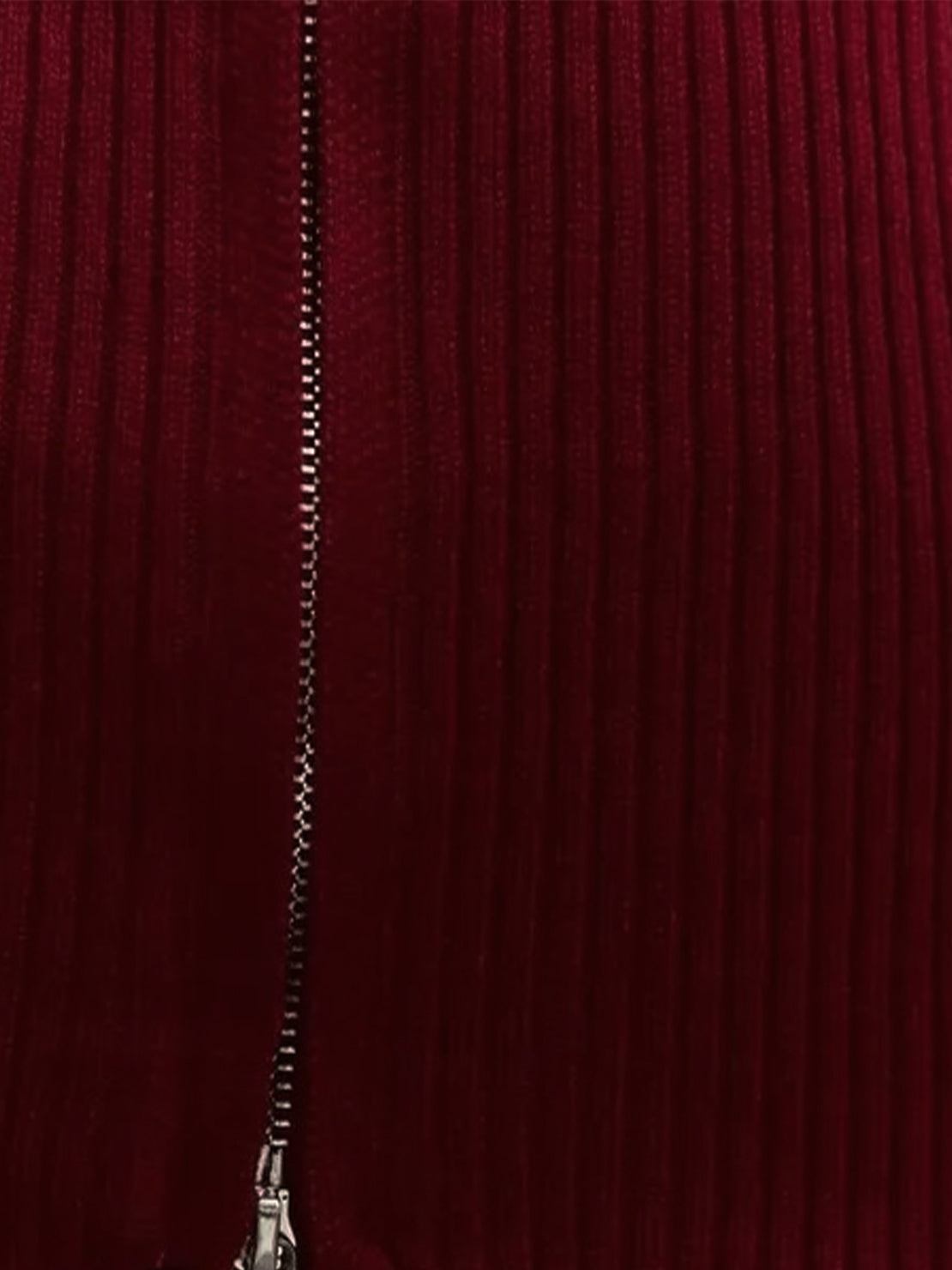 Zip-Up Knit Cardigan Jacket