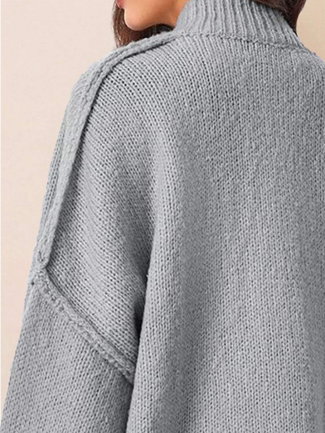 Oversized Button-Front Knit Cardigan
