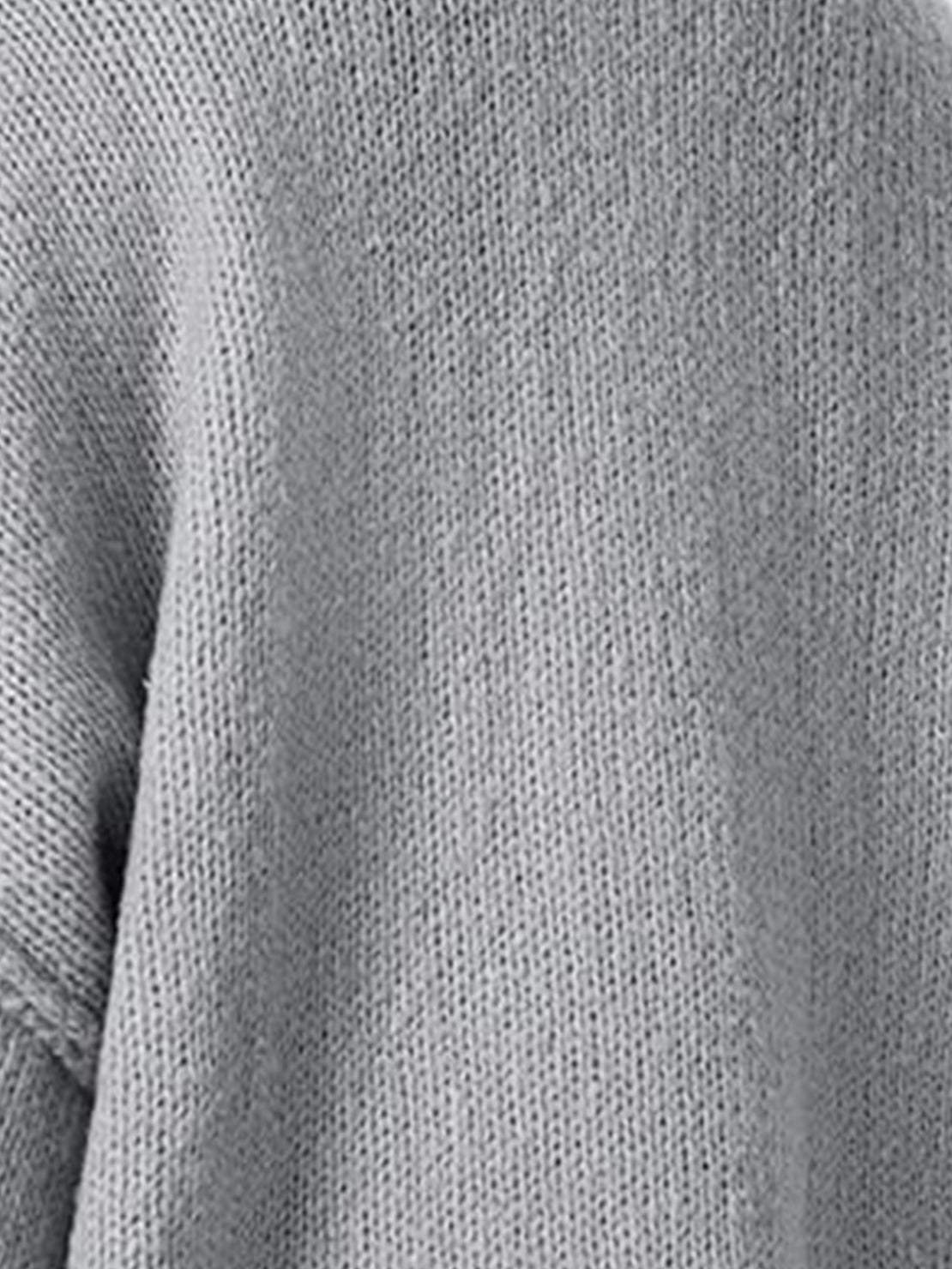 Oversized Button-Front Knit Cardigan