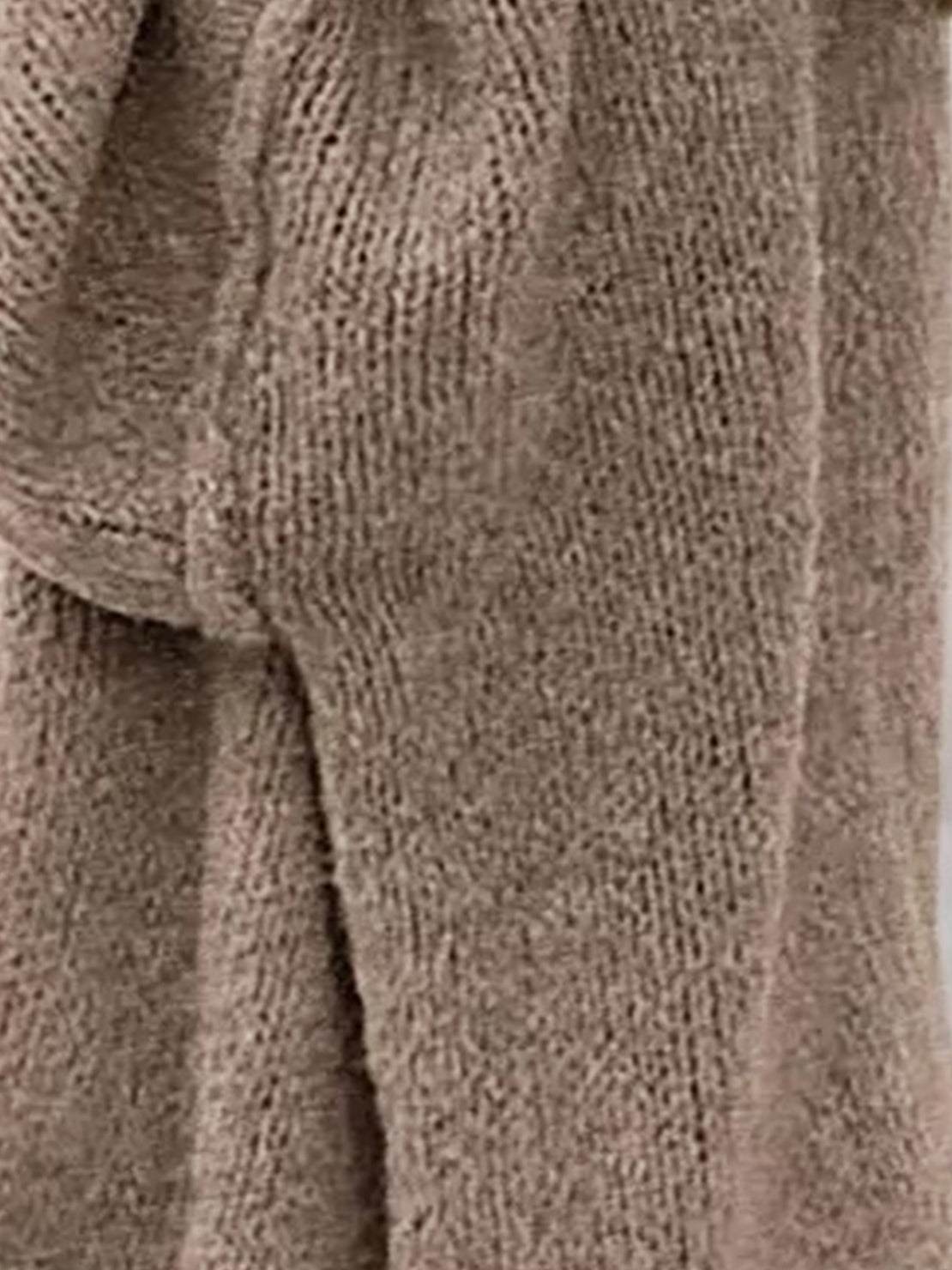 Oversized Button-Front Knit Cardigan