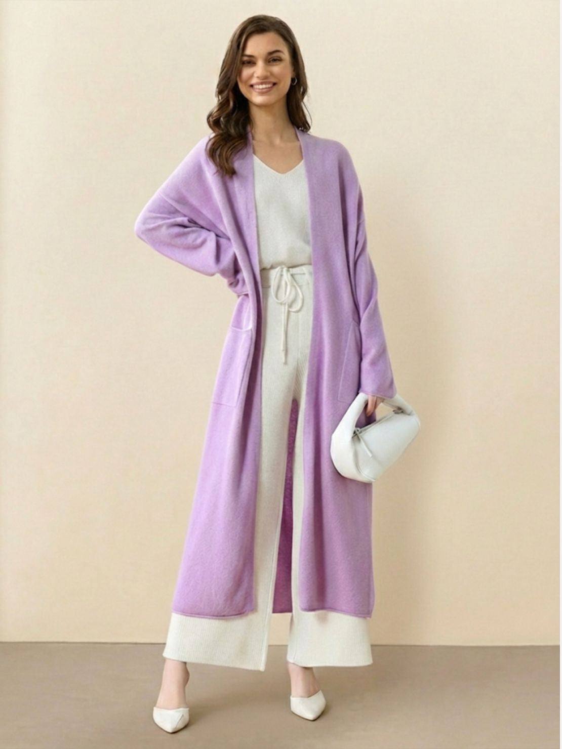 100% Australian Merino Wool Long Cardigan