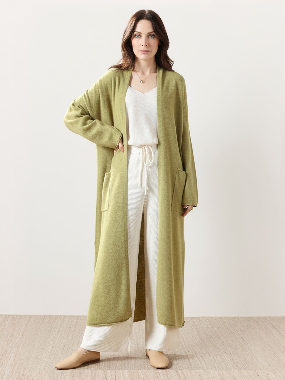 100% Australian Merino Wool Long Cardigan