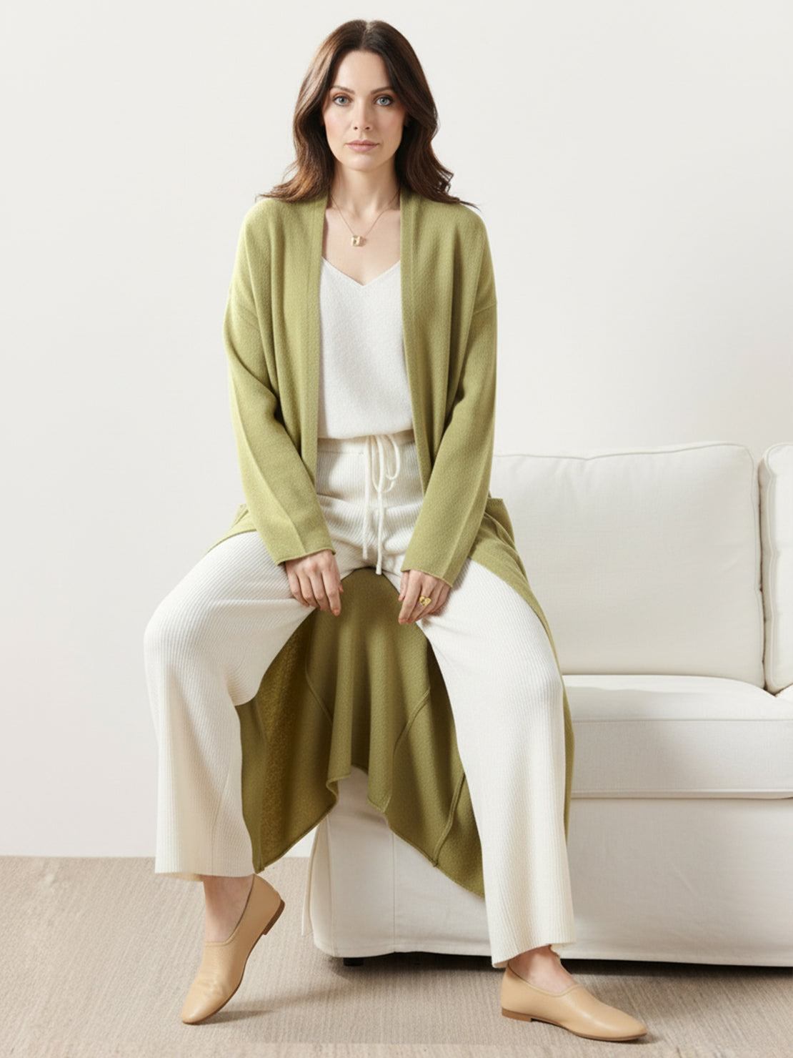 100% Australian Merino Wool Long Cardigan