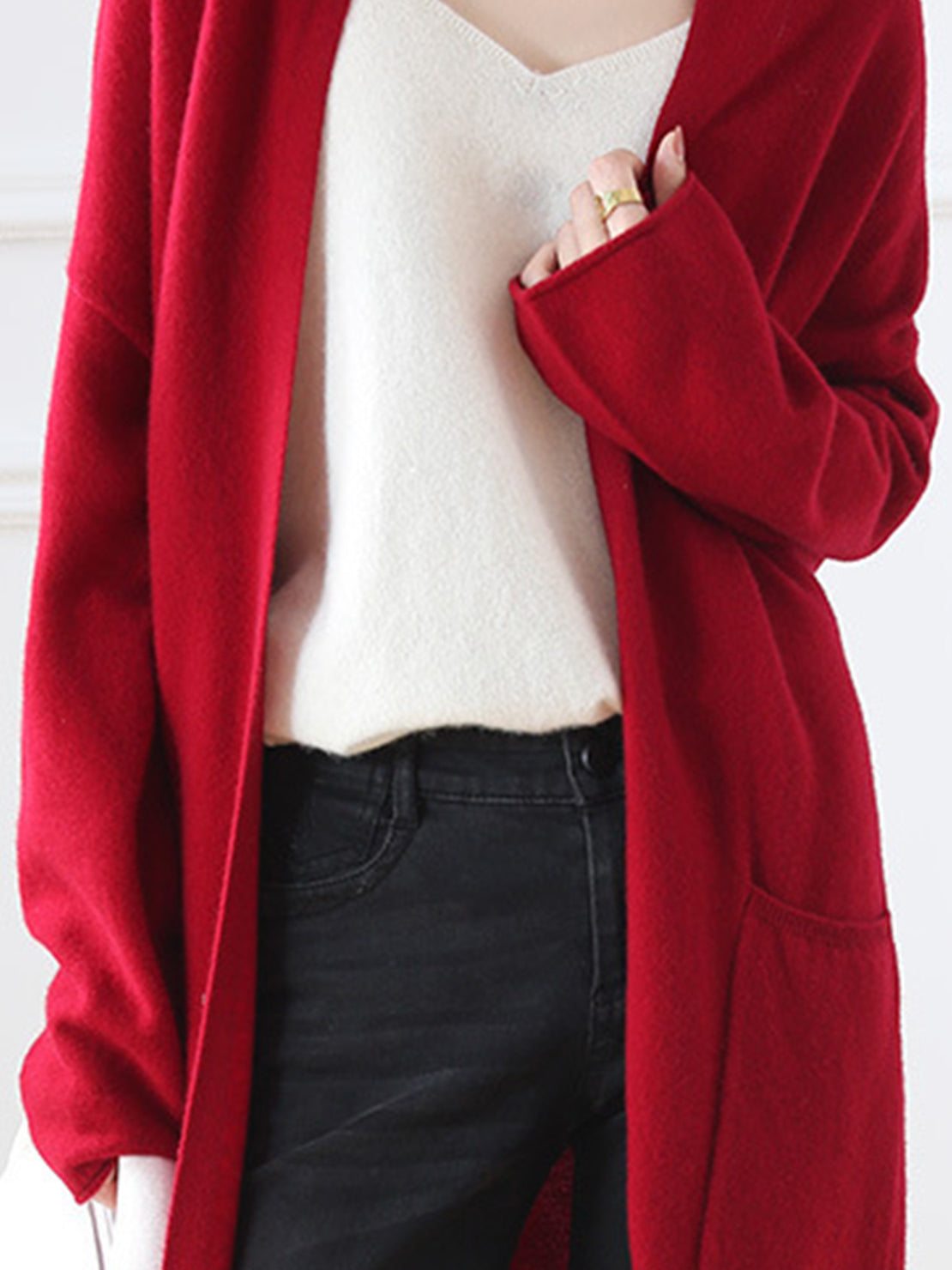 100% Australian Merino Wool Long Cardigan